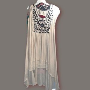 Beige Free People Dress. High-Low